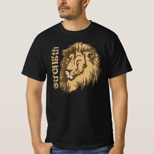 Lion Head custom T-shirt - Sterkte (Voorkant)