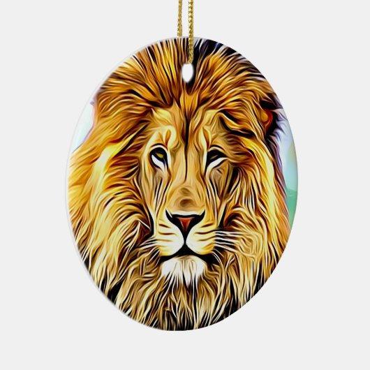 Lion head Digital-schilderij Keramisch Ornament (Rechts)