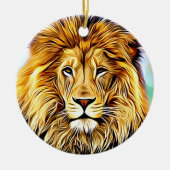 Lion head Digital-schilderij Keramisch Ornament (Voorkant)