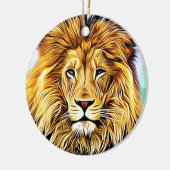 Lion head Digital-schilderij Keramisch Ornament (Links)