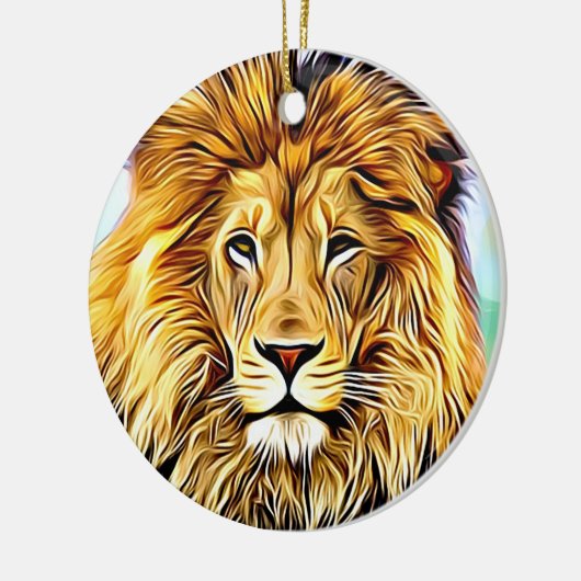 Lion head Digital-schilderij Keramisch Ornament (Links)