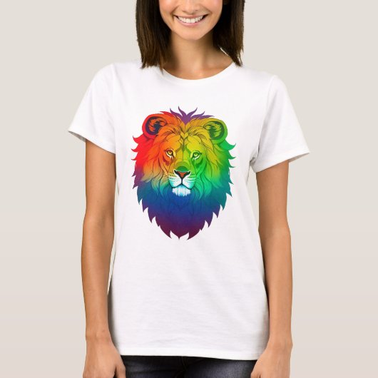 Lion Head Gay Pride T-shirt (Voorkant)