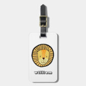 Lion Head gepersonaliseerd Bagagelabel (Voorkant verticaal)