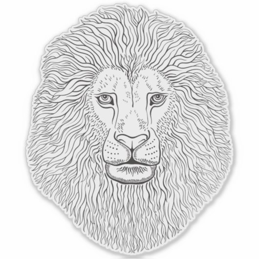 Lion Head Graphics Sticker (Voorkant)