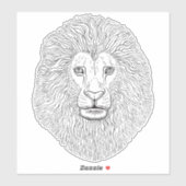 Lion Head Graphics Sticker (Vel)