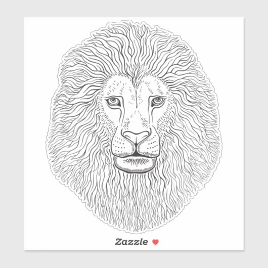 Lion Head Graphics Sticker (Vel)