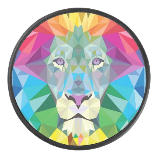 Lion Head Hockey Puck (Voorkant)