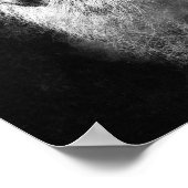 Lion Head Mane Zwart-wit Fine Line Art Poster (Hoek)