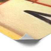 Lion Head Moderne Cubist Painting Poster (Hoek)