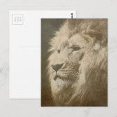 Lion Head of the King Modern Pop Art Sjabloon Anim Briefkaart (Voorkant / Achterkant)