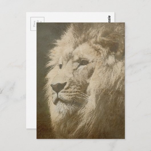 Lion Head of the King Modern Pop Art Sjabloon Anim Briefkaart (Voorkant / Achterkant)