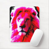 Lion Head Pink mousepad Muismat (Met muis)