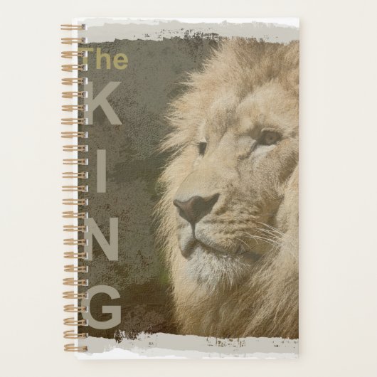 Lion Head Pop Art The King Afbeelding Sjabloon Planner (Voorkant)