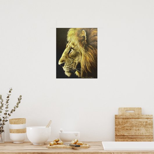 Lion Head Poster (Keuken)