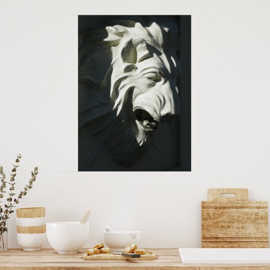 Lion Head Poster (Keuken)