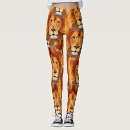 Lion Head Print Leggings