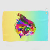 Lion Head Prismatic Pop Art Design-62502 Golfhanddoek (Horizontaal)