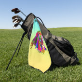 Lion Head Prismatic Pop Art Design-62502 Golfhanddoek (Groen)