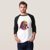 Lion Head Prismatic Pop Art Design-62502 T-shirt (Voorkant volledig)