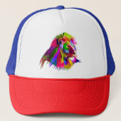 Lion Head Prismatic Pop Art Design-62502 Trucker Pet (Voorkant)
