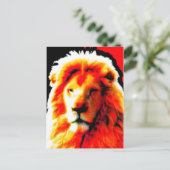 Lion Head Red briefkaart (Staand voorkant)