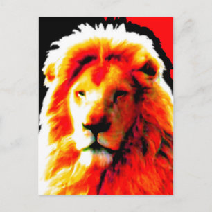 Lion Head Red briefkaart