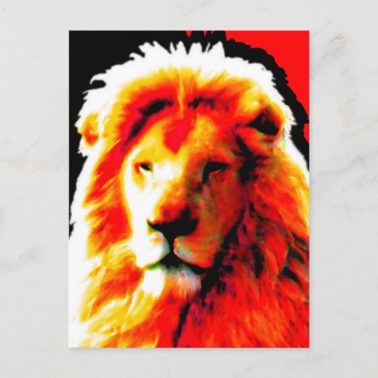 Lion Head Red briefkaart (Voorkant)