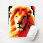 Lion Head Red mousepad Muismat (Met muis)