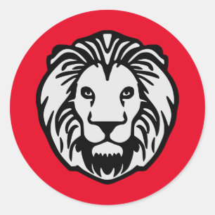 Lion Head Ronde Sticker