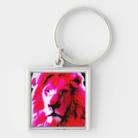Lion Head Roze sleutelhanger (Voorkant)