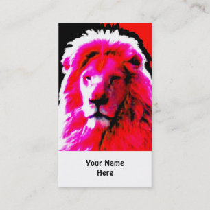 Lion Head Roze visitekaartje wit