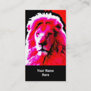 Lion Head Roze visitekaartje zwart