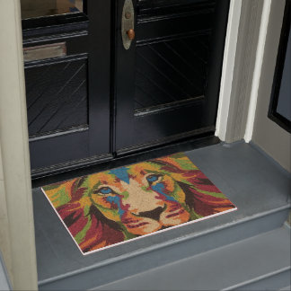 Lion Head Rugs Home Decor Doormat, kleurrijke leeu Deurmat