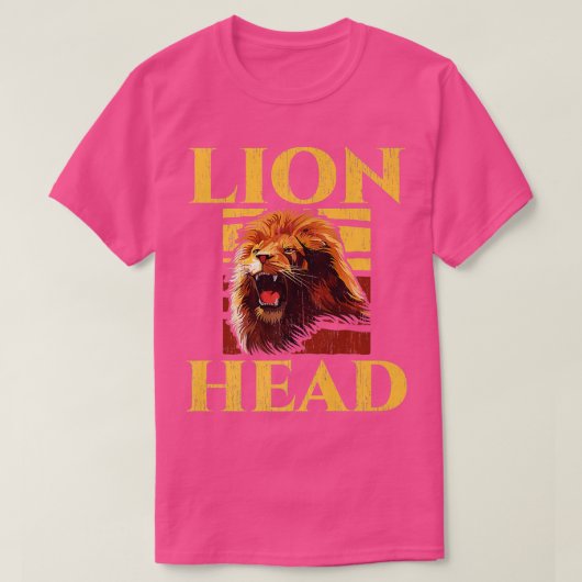 Lion Head Safari Wildlife Animal Zookeeper Premium T-shirt (Design voorkant)
