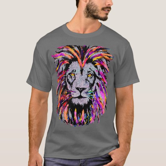 Lion Head Shirt - Mannen T-Shirts van Lion Face (Voorkant)