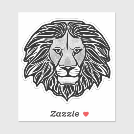 Lion Head Sticker (Vel)