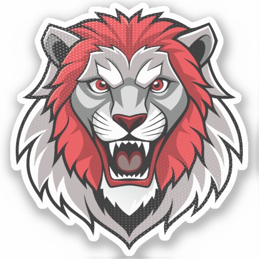 Lion Head Sticker (Voorkant)