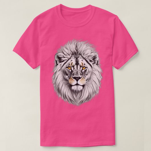 Lion Head Tekening T-shirt (Design voorkant)