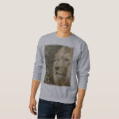 Lion Head the King Modern Elegant Man Sjabloon Trui (Voorkant volledig)