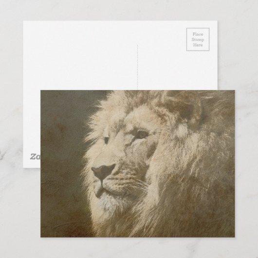 Lion Head the King Modern Pop Art Sjabloon Briefkaart (Voorkant / Achterkant)