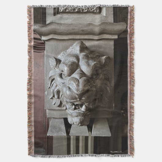 Lion Head Throw Blanket Deken (Voorkant Verticaal)