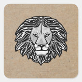 Lion Head Vierkante Sticker (Voorkant)