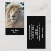 Lion Head visitekaartje zwart (Voorkant / Achterkant)