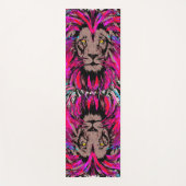 Lion Head Yoga Mat - Blue Pink Lion - Wilde dieren (Voorkant)