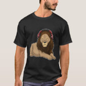 Lion Headphone Music T-shirt (Voorkant)