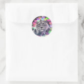 Lion Heart Bokeh Digital Art Drawing Ronde Sticker (Tas)