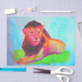 Lion Heart - Wild Animal Big Cat Art Tekening Tissuepapier (Craft)