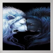 Lion Heart Yin & Yang Poster (Voorkant)