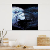 Lion Heart Yin & Yang Poster (Keuken)
