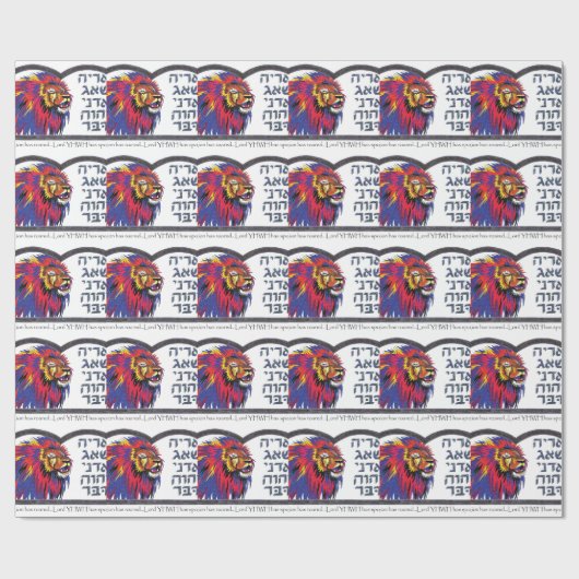 Lion heeft gerooid cadeaupapier (Vlak)